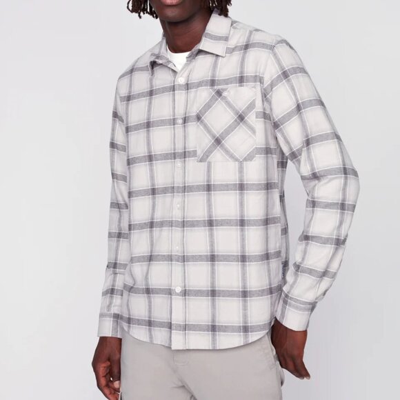 Projek Raw Stone Brushed Flannel Plaid Long Sleeve Plaid Shirt - Picture 1 of 3